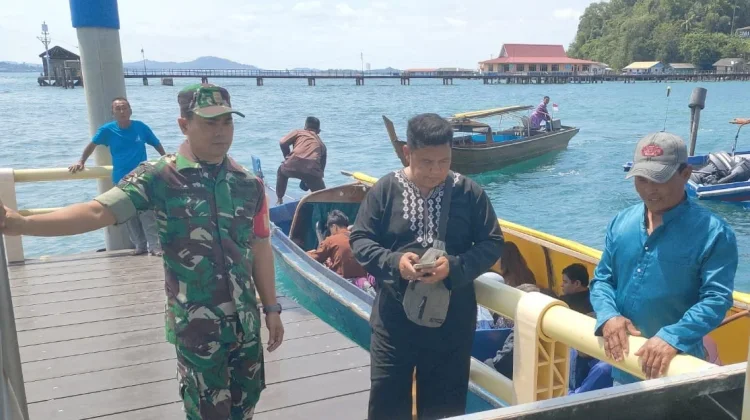 Babinsa Belakang Padang Awasi Mudik Laut Via Pancung