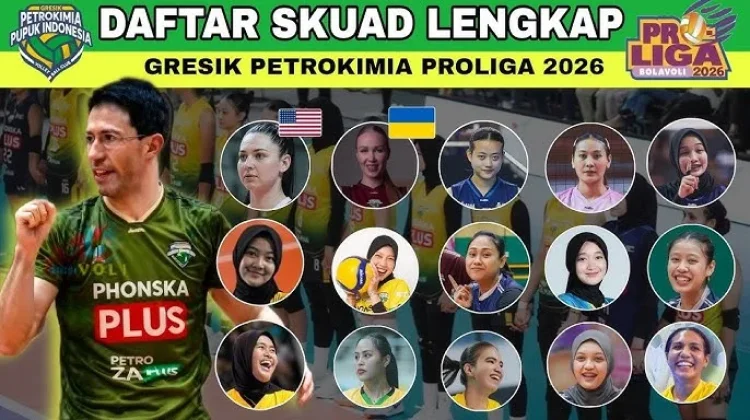 Daftar Pemain Utama Gresik Phonska Plus Pupuk Indonesia di Proliga 2026