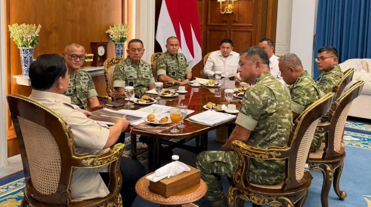 Prabowo Terima KSAD Bahas Program Strategis TNI AD