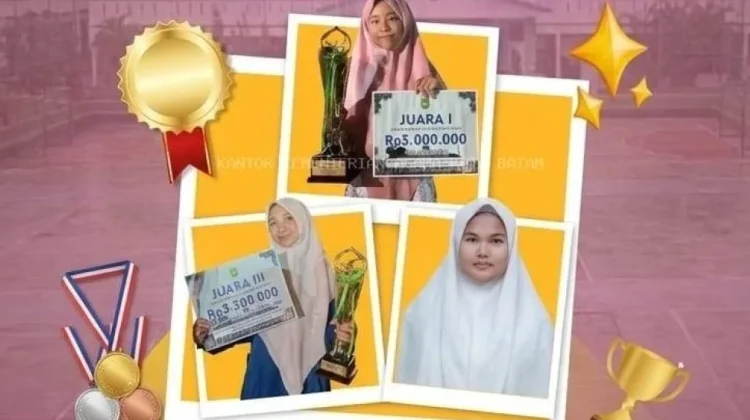 3 Siswi MTsN 1 Batam Juara MTQH Kota Batam 2026