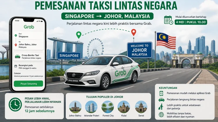 Grab Luncurkan Taksi Lintas Negara Singapura Johor