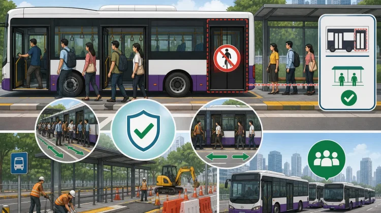 LTA Batasi Penggunaan Pintu Ketiga Bus Demi Keselamatan