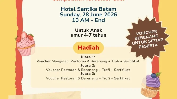 Hias Cup Cake Dapat Hadiah ! Ikut Yuk, Pendaftaran di Hotel Santika Batam