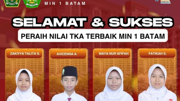 4 Siswa MIN Batam Raih Nilai Tertinggi Tes Kemampuan Akademik