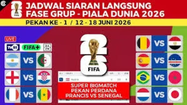 Jadwal Pertandingan Fase Grup Matchday 1 Piala Dunia Tahun 2026