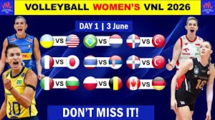 Jadwal Pertandingan Pekan Pertama Volly Putri VNL Tahun 2026