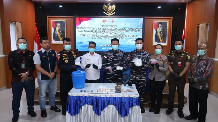 TNI AL Gagalkan Penyelundupan Narkoba Laut dari Malaysia
