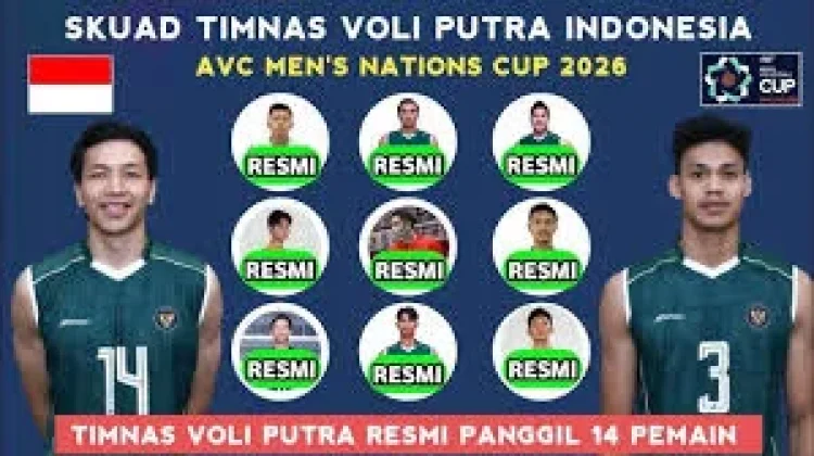Daftar 14 Pemain Timnas Putra Indonesia di AVC Man's Volleyball Cup 2026