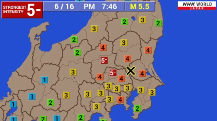 Gempa Magnitudo 5,5 Guncang Jepang Timur Dekat Tokyo