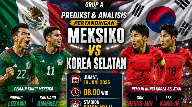 Prediksi Line Up Meksiko vs Korea Selatan di Grup A Piala Dunia 2026
