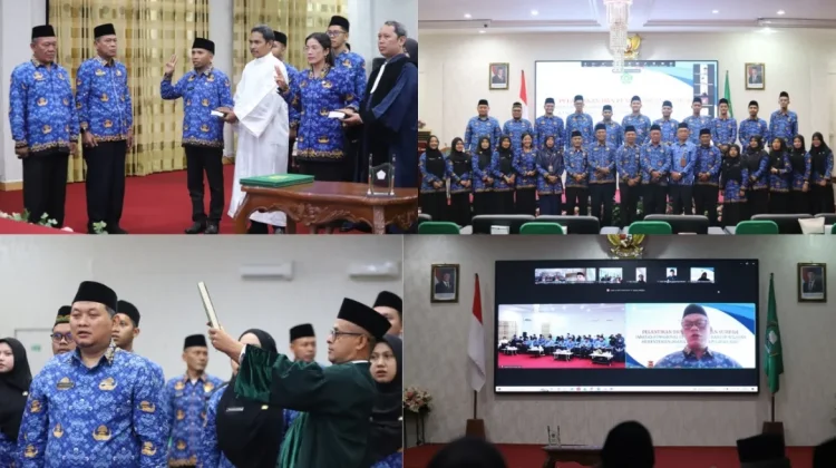 Kakanwil Kemenag Kepri Lantik 61 Pejabat Fungsional Baru, Penghulu Paling Banyak!