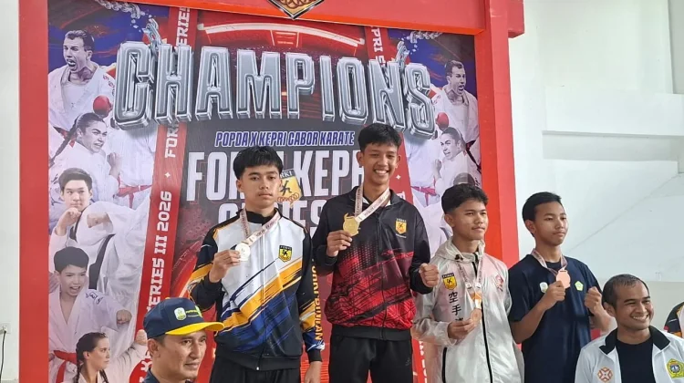 Tujuh Medali Emas Antar Batam Raih Juara Umum Karate POPDA X Kepri 2026