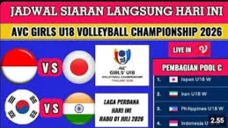 Jadwal Pertandingan Voli Putri Indonesia di AVC Girls U18 Tahun 2026