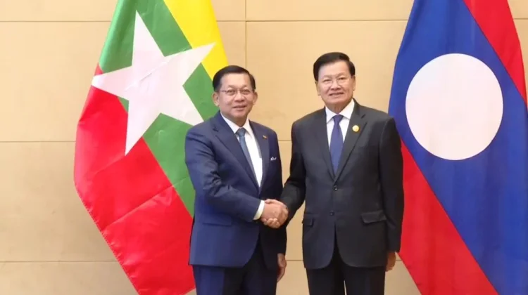 Presiden Myanmar Min Aung Hlaing Kunjungi Laos