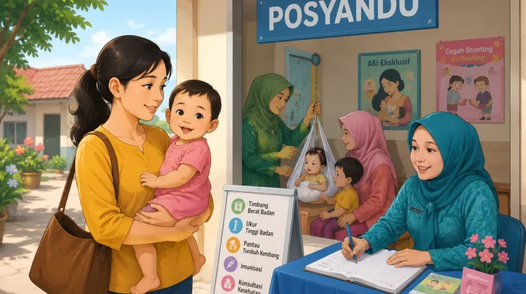 Rutin ke Posyandu Bantu Deteksi Dini Risiko Stunting