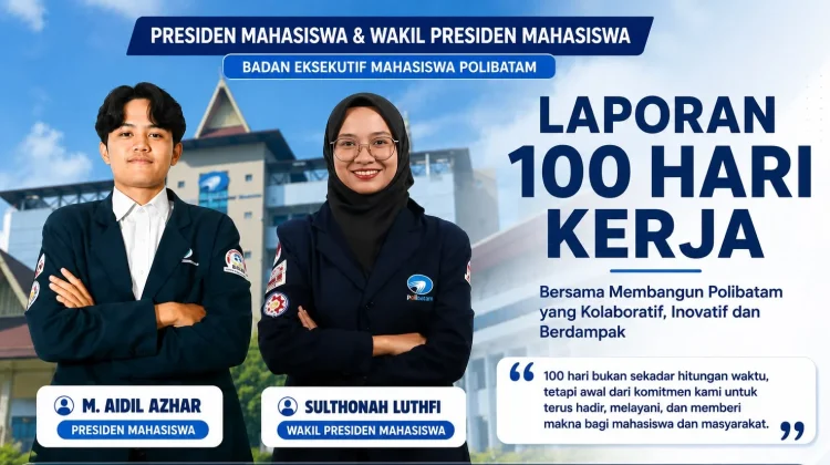 100 Hari Pimpin BEM Polibatam, Aidil - Luthfi Dorong Mahasiswa Jadi Agen Perubahan