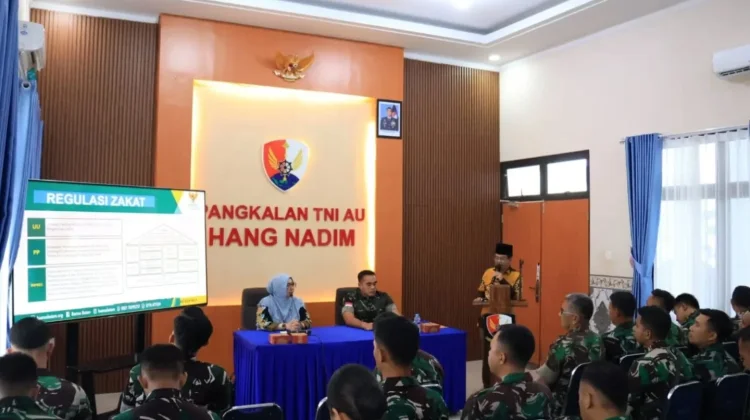 Lanud Hang Nadim Perkuat Kepedulian Sosial lewat Sosialisasi Zakat BAZNAS