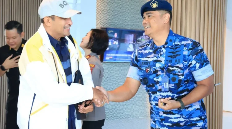Danlanud Hang Nadim Sambut Kedatangan Wakil Menteri Hukum RI di Batam