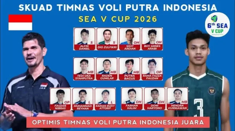 Daftar Pemain Timnas Voli Indonesia SEA V Cup Putra Tahun 2026