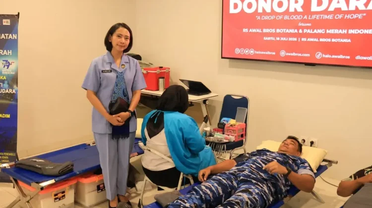Hari Bakti TNI AU Ke-79, Lanud Hang Nadim Partisipasi Donor Darah