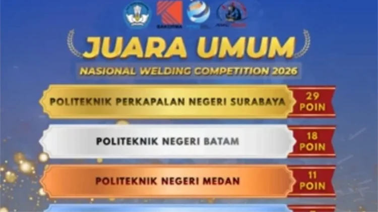 Polibatam Raih Juara Umum Dua Nasional Welding Competition 2026
