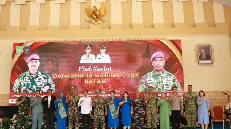 Danlanud Hang Nadim Hadiri Pisah Sambut Danyonif 10 Marinir Batam