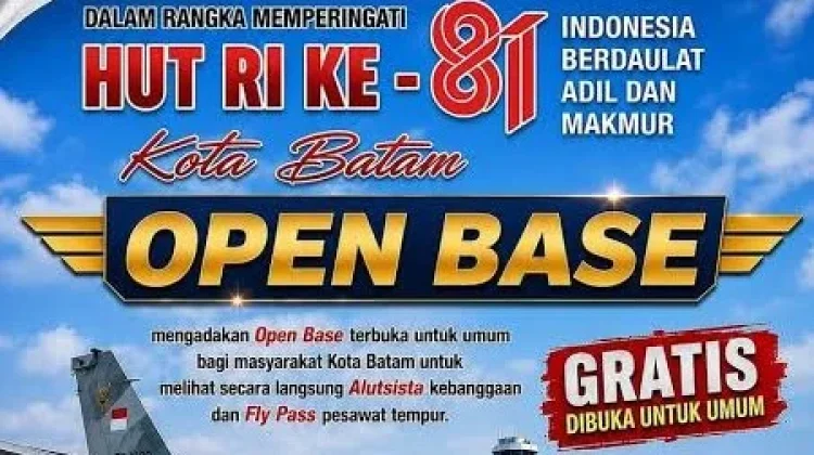 Open Base Lanud Hang Nadim Batam Hadirkan Atraksi Pesawat Tempur Gratis