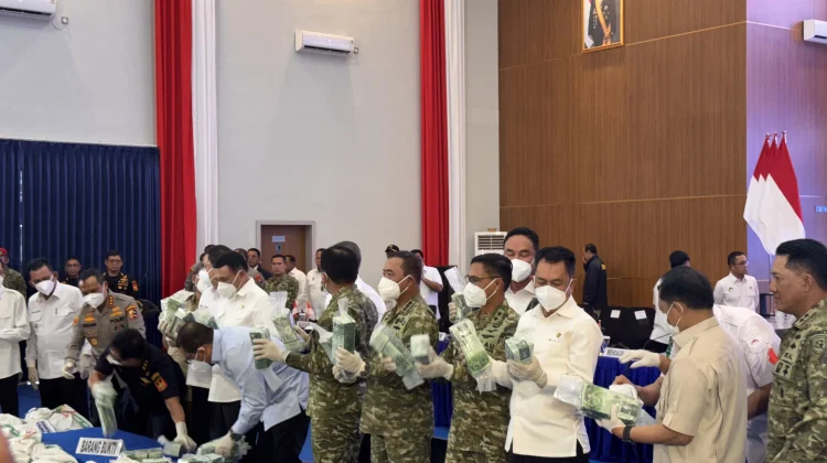 TNI AL Musnahkan 1,3 Ton Ketamin Hasil Penyelundupan di Mako Kodaeral IV Batam