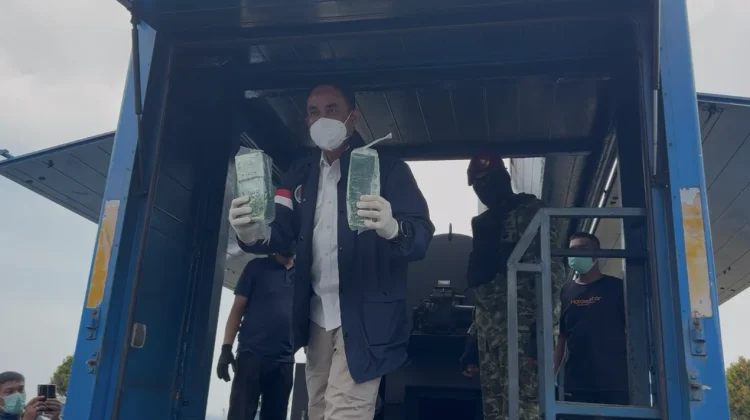 TNI AL Musnahkan 1,3 Ton Ketamin Hasil Penyelundupan di Mako Kodaeral IV Batam