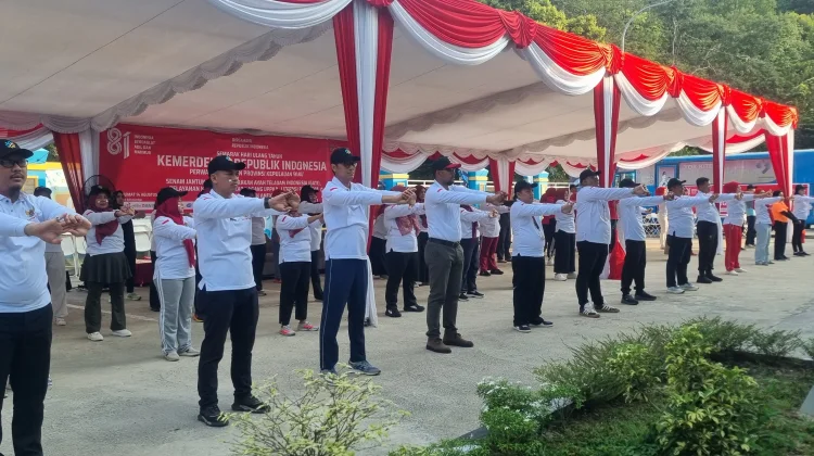 Kemendukbangga / BKKBN Kepri Gelar Senam Jantung Sehat Semarakkan HUT RI ke 81