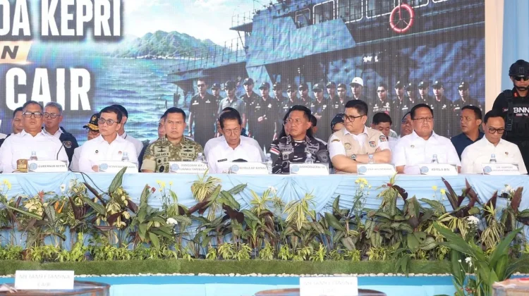 TNI AL Perkuat Sinergi Berantas 2,6 Ton Sabu Cair di Kepri