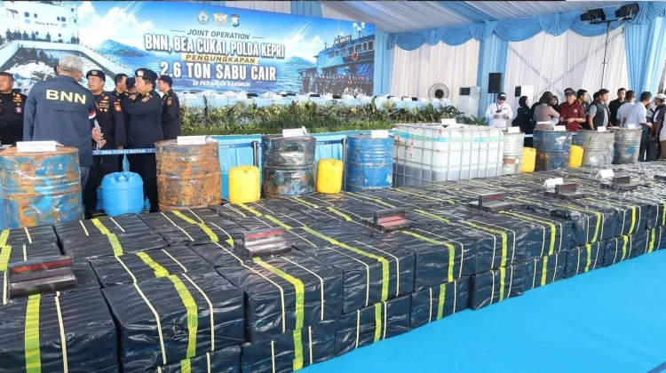 TNI AL Perkuat Sinergi Berantas 2,6 Ton Sabu Cair di Kepri