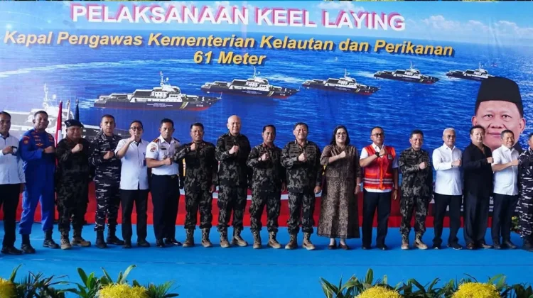 Kapal Pengawas PSDKP 61 Meter Mulai Dibangun di Galangan Batam