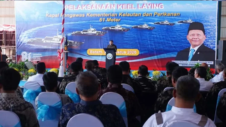 Kapal Pengawas PSDKP 61 Meter Mulai Dibangun di Galangan Batam