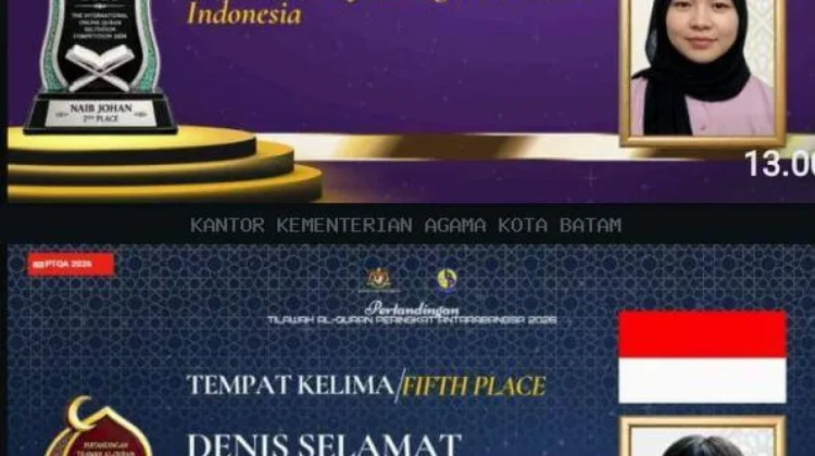 Siswa MAN 1 Batam Raih Juara di Kompetisi Tilawah Internasional Malaysia 2026