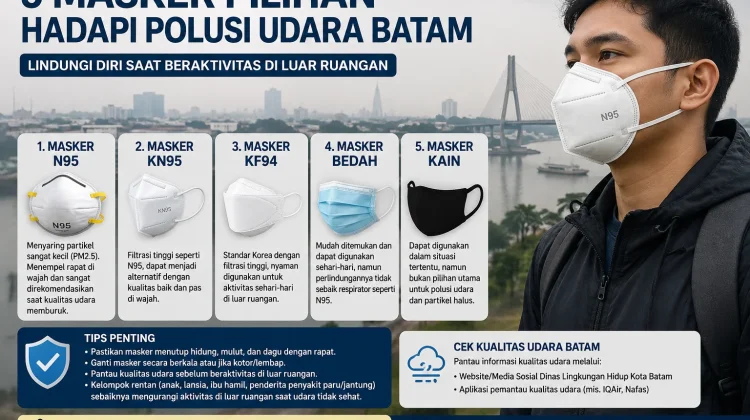 5 Masker Pilihan Hadapi Polusi Udara Batam