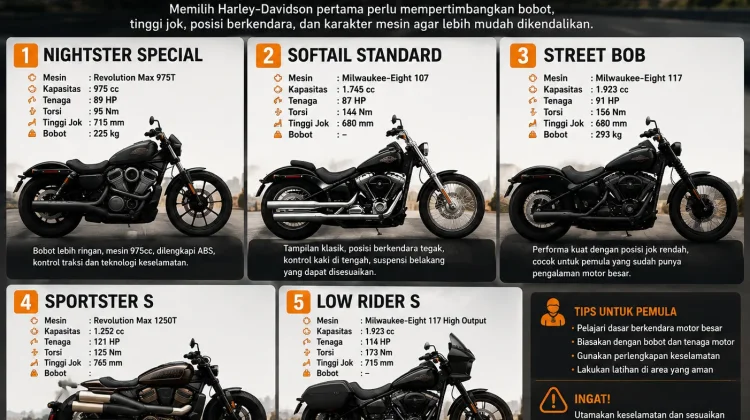 5 Harley-Davidson yang Cocok untuk Pemula