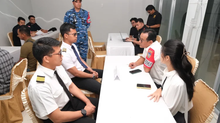 Komandan Lanud Hang Nadim Pimpin Puncak Latihan Penanganan Pasca Force Down