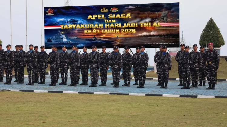 Kodaeral IV Gelar Apel Siaga dan Tasyakuran Hari Jadi ke-81 TNI AL