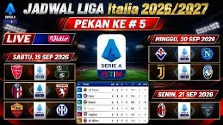 Jadwal Pertandingan Liga Italia Matchday ke-5 Tahun 2026/2027