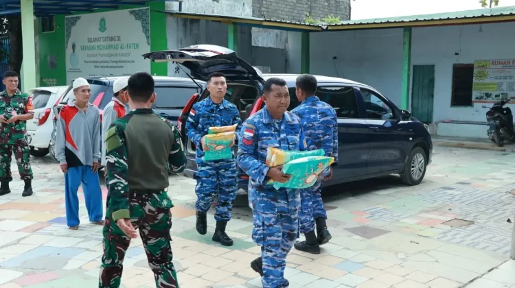 HUT ke-81 TNI, Lanud Hang Nadim Salurkan Bantuan untuk Yayasan Al Fateh dan ODGJ