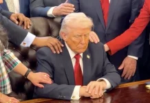 [Hoaks] Video Massa Geruduk Kediaman Trump, Desak Hentikan Perang