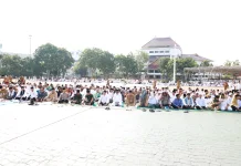 Polsek Batam Kota Turunkan Ratisan Personel Amankan Shalat Istisqa di Alun-Alun En