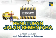 Perbaikan, Jalan Batam Center - Sekupang Via Vista di Tutup Mulai Hari Ini