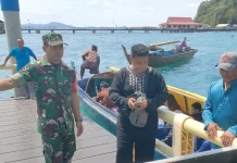 Babinsa Belakang Padang Awasi Mudik Laut Via Pancung