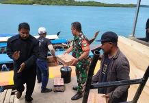 Babinsa Sekupang Imbau Pengemudi Pancung Pulau Buluh Utamakan Keselamatan