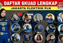 Daftar Pemain Utama Jakarta Electric PLN Proliga 2026