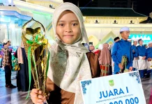 Alifa Nur Wimala, Siswi MIN 1 Batam Raih Juara MTQH Kota Batam Cabang Tartil Putri