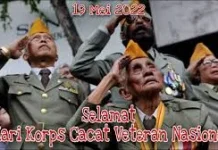 Hari Korps Cacat Veteran Indonesia Penghormatan kepada Veteran