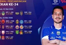 Jadwal Pertandingan BRI Super League Pekan KE- 34 Tahun 2026